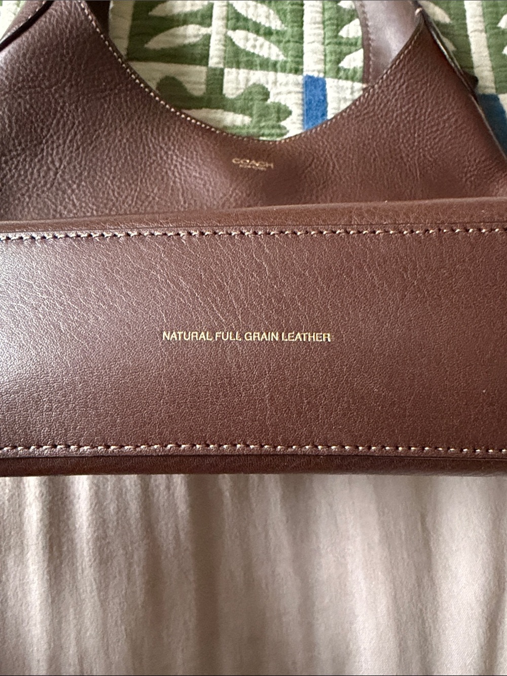 Coach Brooklyn 28 Chocolate Brown Pebbled Leather Shoulder Bag - Picture 8 of 10